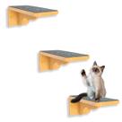 Kit Prateleira Para Gatos Em Mdf 15mm Degrau Com Carpete Parafusado