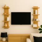 Kit prateleiras de parede rack suspenso decorativa sala quarto cozinha