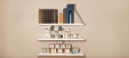 Kit prateleiras em mdf branco para decoração de ambientes kit com 03 prateleiras 60 x 20