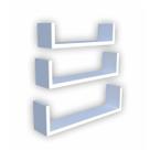 Kit Prateleiras MDF Com 3 Peças E Abas Laterais Variação