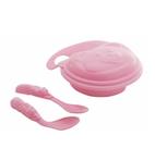 Kit pratinho adoleta baby ursinho com colheres , cor : rosa Kit pratinho adoleta baby ursinho com colheres , cor : rosa