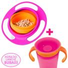 Kit Pratinho Giro Bowl Rosa e Copo de Treinamento com Alça Kit Pratinho Giro Bowl Rosa e Copo de Treinamento com Alça