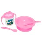 Kit pratinho infantil bebe prato com ventosa e talheres - BAMBINO BEBE