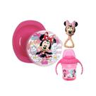 Kit Prato Bowl com Ventosa, Tampa + Caneca + Mordedor Minnie - Babygo