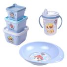 Kit Prato Copo Com Alça E Trio 3 Potes Conect - Plasútil Baby