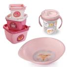 Kit Prato Copo Com Alça E Trio 3 Potes Conect Plasútil