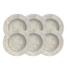 Kit Prato Fundo Tramontina Travertino Em Porcelana Decorada 23 Cm 06 Peças Tramontina