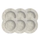 Kit Prato Fundo Tramontina Travertino em Porcelana Decorada 23 cm 06 Peças