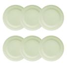Kit Prato Raso 06 Pçs Cottage Verde Menta Germer Porcelanas