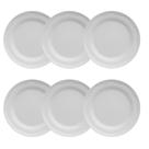 Kit Prato Raso 06 Peças Cottage Branco Germer Porcelanas Kit Prato Raso 06 Peças Cottage Branco Germer Porcelanas