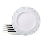 Kit Prato Raso Tramontina Monocroma em Porcelana Decorada 28 cm 6 Peças