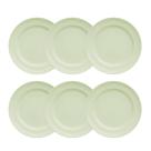 Kit Prato Sobremesa 06 Peças Cottage Verde Germer Porcelanas Kit Prato Sobremesa 06 Peças Cottage Verde Germer Porcelanas