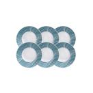 Kit Prato Sobremesa Clarice em Porcelana Decorada 19cm 6pçs - Tramontina