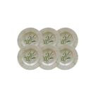 Kit Prato Sobremesa Oliva em Porcelana Decorada 21cm 6pçs - Tramontina
