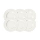Kit Prato Sobremesa Tramontina Ingrid em Porcelana Decorada 21 cm 06 Peças