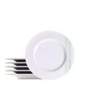 Kit Prato Sobremesa Tramontina Monocroma Em Porcelana Decorada 21 Cm 6 Peças Tramontina