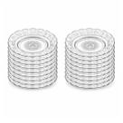 Kit Pratos Fundos de Vidro Transparente para Mesa Posta e Uso Diário