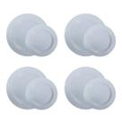 Kit Pratos Melamina Branco Grande Raso & Pequeno Sobremesa