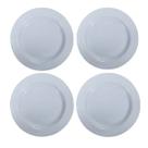 Kit Pratos Melamina Fundo Branco 25cm Refeição C/ 6 Unidades