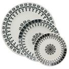 Kit Pratos Rasos Fundos e Sobremesa Donna Folk Oxford Cerâmica 12 Peças Kit Pratos Rasos Fundos e Sobremesa Donna Folk Oxford Cerâmica 12 Peças