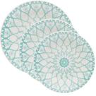 Kit Pratos Rasos Fundos e Sobremesa Donna Mandala Oxford Cerâmica 24 Peças