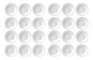 Kit Pratos Sobremesa Vidro Temperado Branco Nadir Figueiredo 19cm 12un