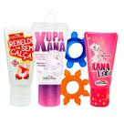 Kit Prazer a Dois Noite Romântica Gel Funcional Beijável Anel Peniano