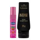 Kit Prazer Íntimo: Gel Massagem Sexy Kero Doce Beijocas + Gel Lubrificante Intense