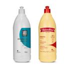 Kit pré-poo Yamasterol Babosa e Shampoo Neutro Com Proteinas 900ml Para Reconstrução Adequado Para Todos os Tipos de Cabelo