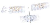 Kit Precificador - Preço para Vitrine (Cristal com Dourado) - 510 Peças em Plástico ABS