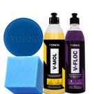 Kit prélavagem completo shampoo vmol vfloc 500ml espuma quadrada aplicador de espuma vonixx
