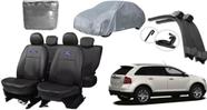 Kit Premium Automotivo Edge 12-14: Capa de Couro + Capa de Cobrir + Limpador