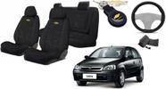 Kit Premium Capas de Tecido Corsa 2003+2012 + Capa Volante + Chaveiro GM