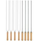 Kit Preparo Churrasco 8pcs Churrasqueira Espetos 55cm Simples e Duplo Cabo Madeira Mor Kit Preparo Churrasco 8pcs Churrasqueira Espetos 55cm Simples e Duplo Cabo Madeira Mor