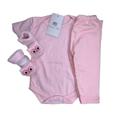 Kit Presente Bebê Rosa Malha Confortável Kit Presente Bebê Rosa Malha Confortável