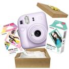 Kit Presente Câmera Instax Mini 12 Com Filme 10 Macaron + Filme 10 Sky blue Lilás