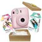 Kit Presente Câmera Instax Mini 12 Com Filme 10 Macaron + Filme 10 Sky blue Rosa