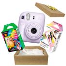 Kit Presente Câmera Instax Mini 12 Com Filme Rainbow + Filme Macaron Lilás