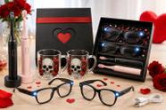 Kit Presente Casal Conectado dia dos namorados Óculos Inteligente Smart Escova Elétrica Caneca romantica