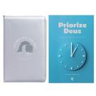 Kit presente dia das mães - bíblia c zíper courosoft cinza + livro priorize deus