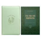Kit presente dia das mães - bíblia c zíper courosoft verde + livro uma vida com propósitos (ed. luxo capa dura) - Kit de Livros