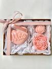 Kit Presente Dia das Mães Sabonetes Vela Aromática Flor Rosé