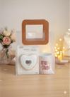 Kit Presente Feminino Personalizado: Caneca com Foto + Espelho Coração + Bolsa Glow