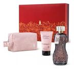 Kit presente glamour secrets black - colonia +creme p/mãos+nécessaire