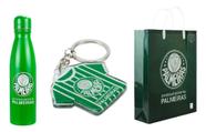 Kit Presente Palmeiras - Garrafa- Chaveiro + Sacola Presente Verde