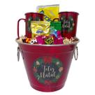 Kit Presente Para Natal Com Balde de gelo e Caneca de Alumínio Personalizado Feliz Natal