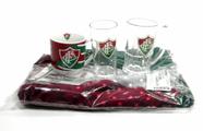 Kit Presente Torcedor Fluminense RJ 4x1 Toalha 2Canecas e Copo - AllMix
