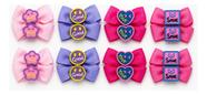 Kit Presilhas Laço Infantil Escrita Com Strass Cabelo Menina 8 Und Kit Presilhas Laço Infantil Escrita Com Strass Cabelo Menina 8 Und