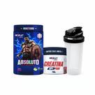 Kit PréTreino Absoluto 420g Creatina Pura 100g Coqueteleira Força e Desempenho nos treinos