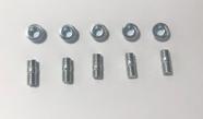 Kit prisioneiro coroa + porca (kit com 5 pcs) cbx250/cb300